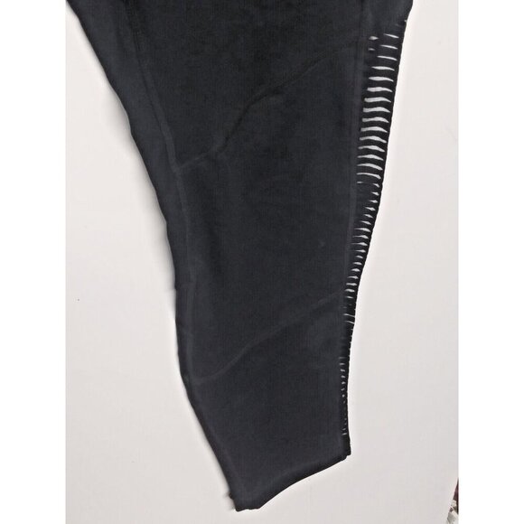 womens Leggings XXL stretch knit black two-tone Free 2 B By free Country mesh - Picture 8 of 10